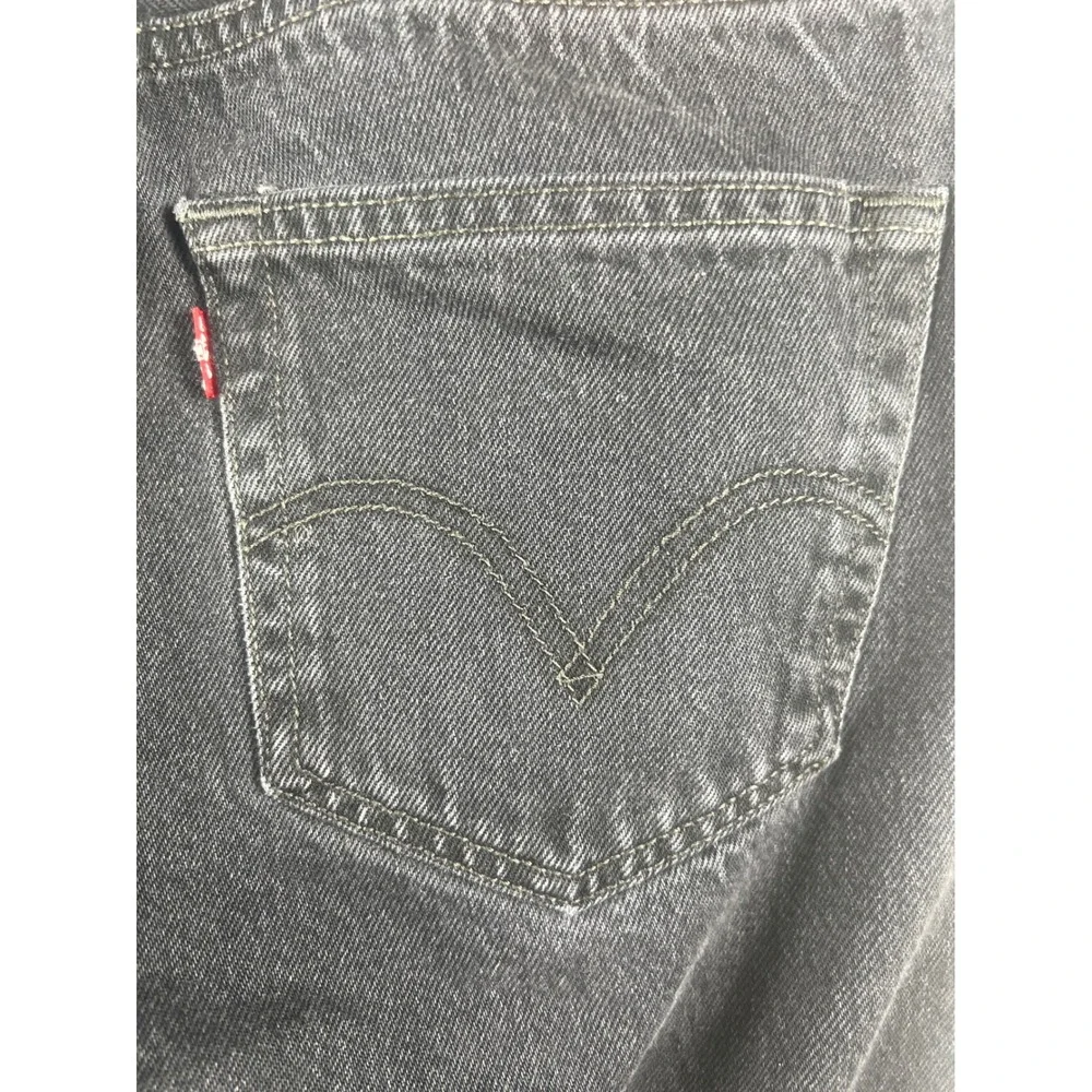 Levis 501 Original Mens Straight Fit Faded Black Denim Jeans 33 x 34 Button Fly
